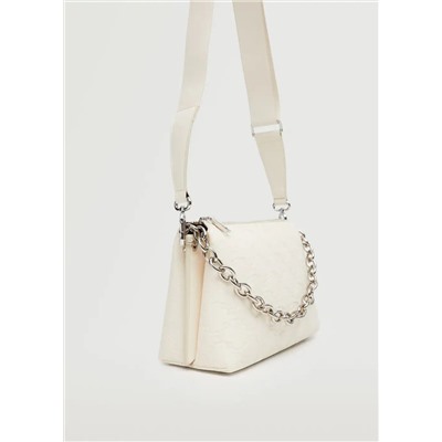 Bolso grabado cadenas -  Mujer | MANGO OUTLET Melilla
