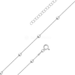 Цепь из серебра родированная - 50 см 925 пробы 280011R100L50