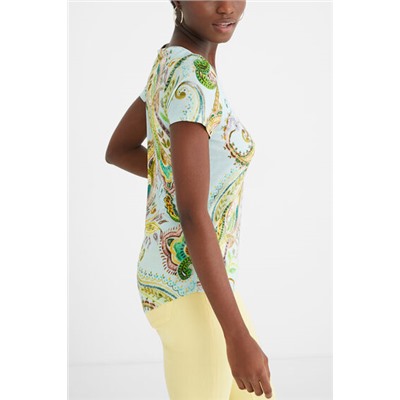 Camiseta manga corta paisley