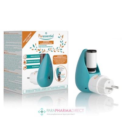 Puressentiel Diffuseur Ultrasonique Prise Clip & Diffuse pour Huiles Essentielles