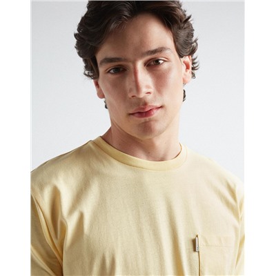 Pocket T-shirt, Men, Yellow