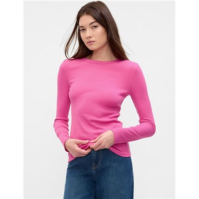 Pointelle Crewneck T-Shirt