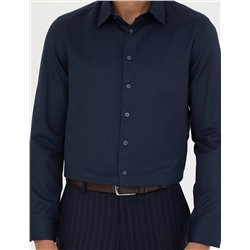 Lacivert Slim Fit Uzun Kollu Gömlek