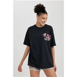 Defacto Coool Oversize Fit Baskılı Kısa Kollu %100 Pamuk Tişört A8361AX23SM