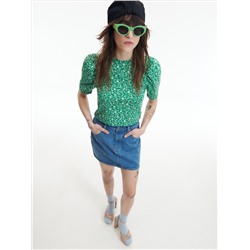 Bluse mit Puffärmeln
