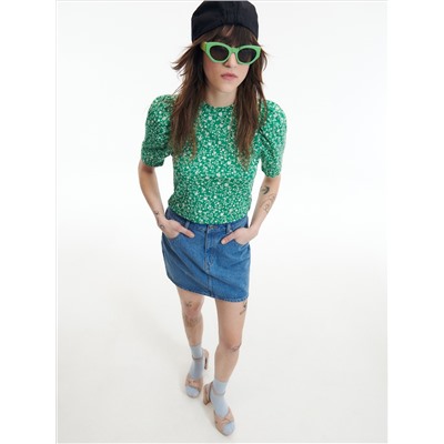 Bluse mit Puffärmeln