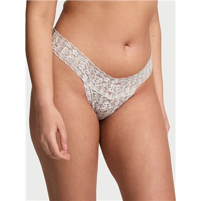 Eyelet Mesh Thong Panty