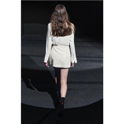 ZW COLLECTION SATIN SHIRT WITH POCKETS