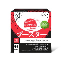 [SUPRA] Стиральный порошок для ЦВЕТНОГО И ТЕМНОГО БЕЛЬЯ с присадкой-бустером, 1100 г