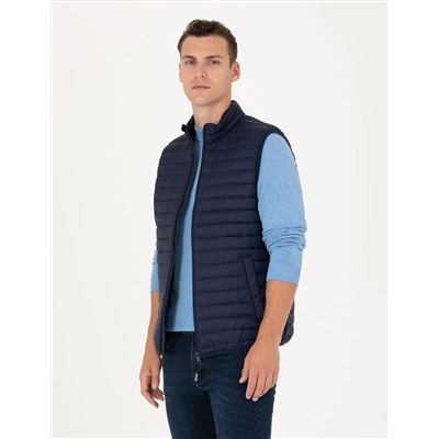 Lacivert Slim Fit Yelek