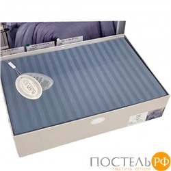 Постельное белье "Карвен" Stripe Satin семейное N 164-SS 014 indigo/индиго