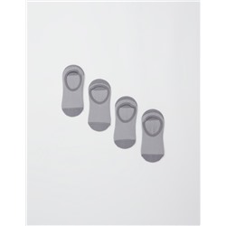 4 Pairs of Sports' Footies Pack, Women, Grey