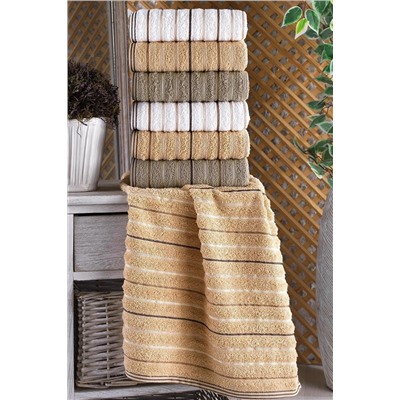 Binnur Home Gold 50x90 Cm 6 Lı Antibakteriyel El Ve Yüz Havlusu | Pamuklu 153-99-0022
