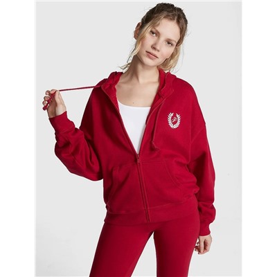 PINK IVY FLEECE FULL-ZIP HOODIE