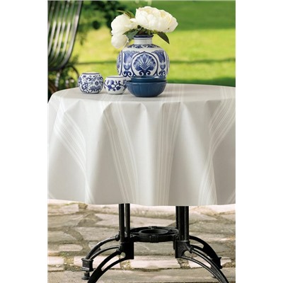 Raymond Pvc Masa Örtüsü - Gri/Beyaz - 140 cm