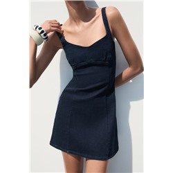 Z1975 STRAPPY DENIM MINI DRESS