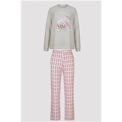 Penti Best Friend Uzun Kollu Gri Pantolon Set PNUZM8SR23SK-AGJ
