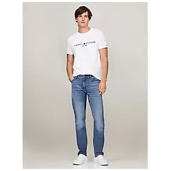 Embroidered Tommy Logo Slim Fit T-Shirt