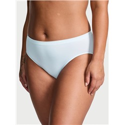 Seamless Lace-Trim High-Leg Brief Panty