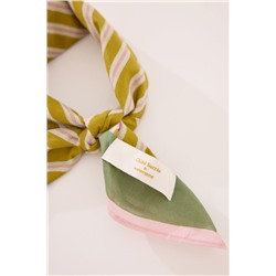 Pañuelo para cuello rayas verde