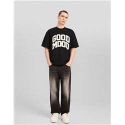 Print boxy fit short sleeve T-shirt