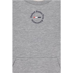 Erkek Çocuk Gri Melanj Basic Bisiklet Yaka Sweatshirt