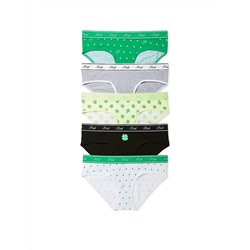5-PACK LOGO COTTON HIPHUGGER PANTIES