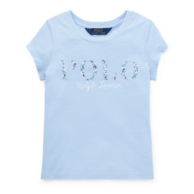 GIRLS 2-6X Floral Polo Jersey T-Shirt