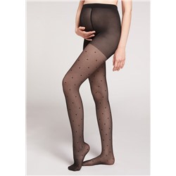 Schwangerschafts-Strumpfhose mit Punktemuster