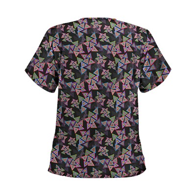 UA Right Angle Black Print Scrub Top
