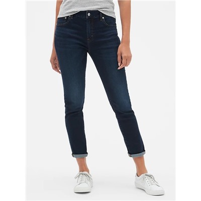 Mid Rise Soft Wear Girlfriend Jeans