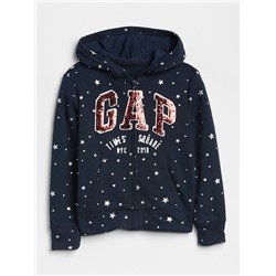Flippy Sequin Logo Hoodie Sweatshirt