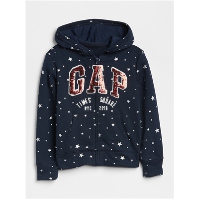 Flippy Sequin Logo Hoodie Sweatshirt