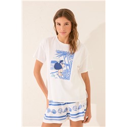 Pijama corto blanco Mafalda