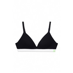 Sujetador triangular relleno fijo negro