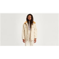 Oversized Corduroy Fur Trucker Jacket