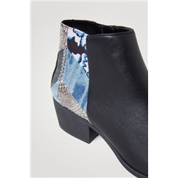 Botines patch denim