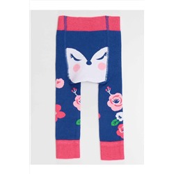 Denokids Tilki Kız Bebek Lacivert Pembe Tayt-pantolon CFF-22S1-163