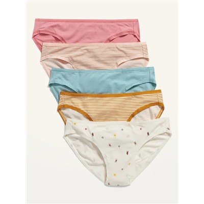 Supima® Cotton-Blend Bikini Underwear 5-Pack for Women