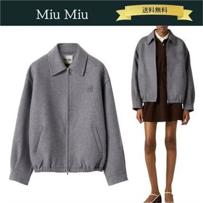 Женский шерстяной джемпер на молнии  MiuMi*u