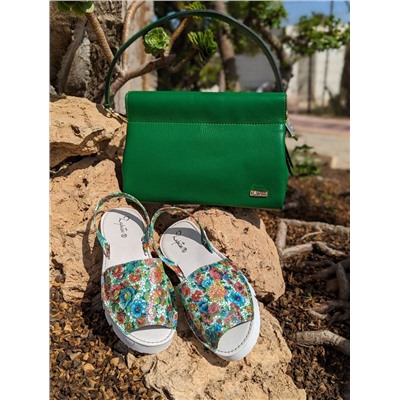 ZAPATOS · 2364-flores-verde+Ab.Zapatos PELLE Milan (930) encina АКЦИЯ