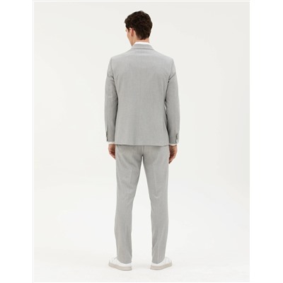 Açık Gri Slim Fit Takım Elbise