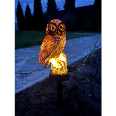 🦉 Интересные садовые фигуры в виде Совы  По весу очень лёгкие ~ гр 200, работают от солнечной батареи