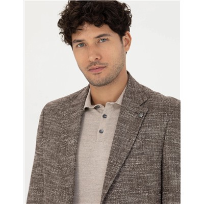 Kahverengi Slim Fit Ceket