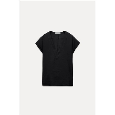 ZW COLLECTION FLOWING V-NECK TOP