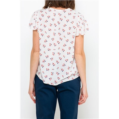 Blusa Blanco y rojo