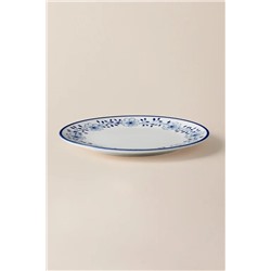 Reve Bleu Floral Pasta Tabağı - Mavi/Beyaz - 19 cm