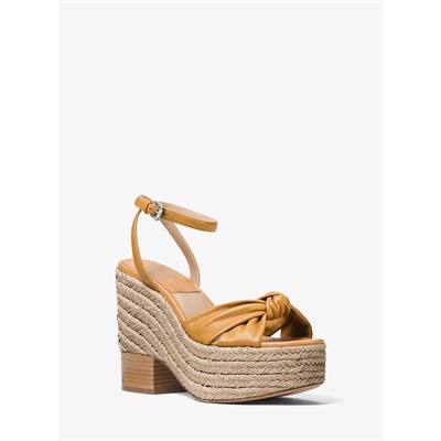 MICHAEL KORS COLLECTION Silvana Leather Platform Sandal