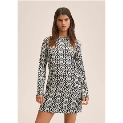 Vestido estampado retro -  Mujer | MANGO OUTLET España