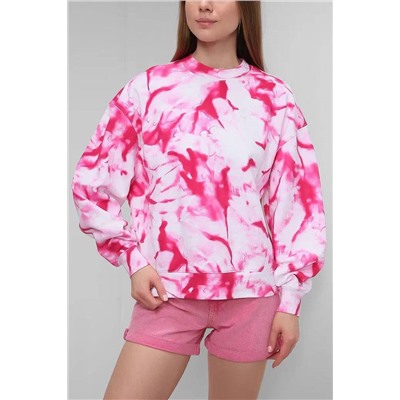 Женский оверсайз свитшот в расцветке тай-дай  CALVIN KLEI*N ОРИГИНАЛ!